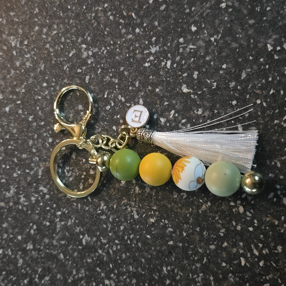 Silicone beaded keychain